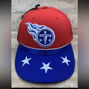 New Era 59 Fifty Tennessee Titans Drat Hat 2019 Red Blue Cap size 7 1/2